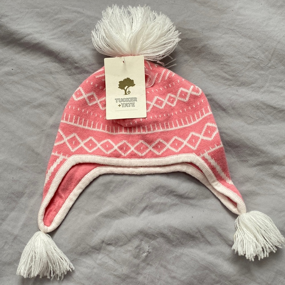 Tucker + Tate Pink Geranium Fair isle Hat
